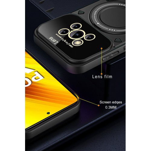 Newface Xiaomi Redmi 13C Kılıf Joy Lens Standlı Kapak - Mor Newface Xiaomi Redmi 13C Kılıf Joy Lens Standlı Kapak - Mor