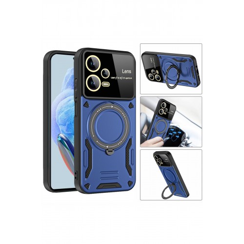 Newface Xiaomi Redmi Note 12 Pro 5G Kılıf Joy Lens Standlı Kapak - Lacivert Newface Xiaomi Redmi Note 12 Pro 5G Kılıf Joy Lens Standlı Kapak - Lacivert