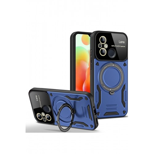 Newface Xiaomi Redmi 12C Kılıf Joy Lens Standlı Kapak - Lacivert Newface Xiaomi Redmi 12C Kılıf Joy Lens Standlı Kapak - Lacivert