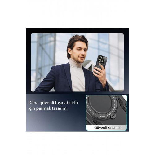 Newface Samsung Galaxy A05 Kılıf Joy Lens Standlı Kapak - Siyah Newface Samsung Galaxy A05 Kılıf Joy Lens Standlı Kapak - Siyah