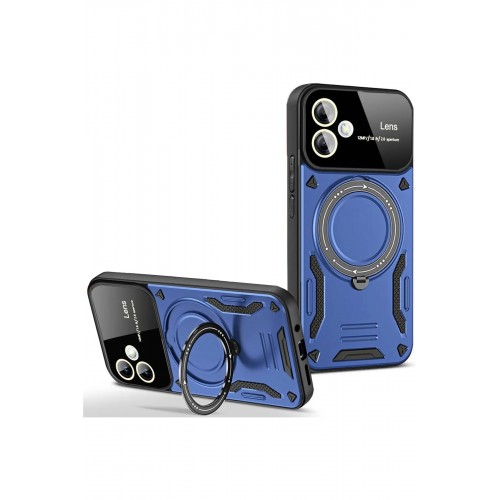 Newface Samsung Galaxy A05 Kılıf Joy Lens Standlı Kapak - Lacivert Newface Samsung Galaxy A05 Kılıf Joy Lens Standlı Kapak - Lacivert