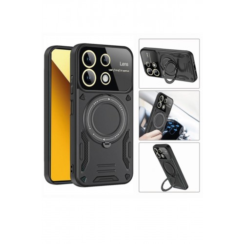 Newface Samsung Galaxy A05 Kılıf Joy Lens Standlı Kapak - Mor Newface Samsung Galaxy A05 Kılıf Joy Lens Standlı Kapak - Mor