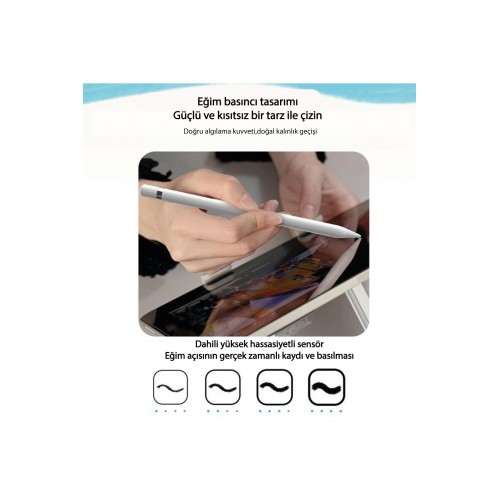 Yesido ST13 BT 5.1 Capasitive Lightning Dokunmatik Stylus Pen Kalem - Beyaz Yesido ST13 BT 5.1 Capasitive Lightning Dokunmatik Stylus Pen Kalem - Beyaz