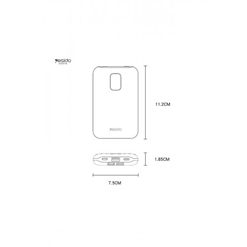 Yesido YP48 10.000 mAh 22.5W Dijital Göstergeli USB3.0 PD Hızlı Şarj Powerbank - Siyah Yesido YP48 10.000 mAh 22.5W Dijital Göstergeli USB3.0 PD Hızlı Şarj Powerbank - Siyah