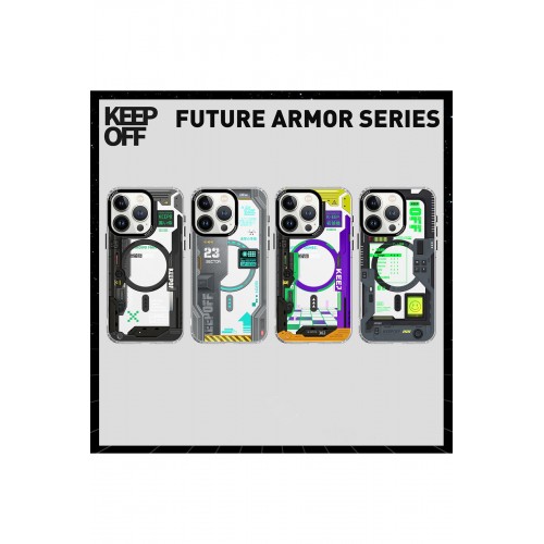 Keep Off iPhone 15 Pro Max Future Armor Magsafe Kapak - No1 Machine Keep Off iPhone 15 Pro Max Future Armor Magsafe Kapak - No1 Machine