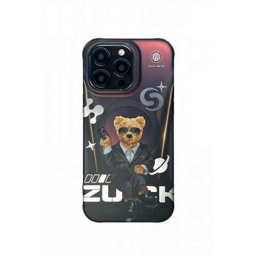 ZuckBear iPhone 15 Pro Berlin Boss Magsafe Kapak - Eins Suave ZuckBear iPhone 15 Pro Berlin Boss Magsafe Kapak - Eins Suave