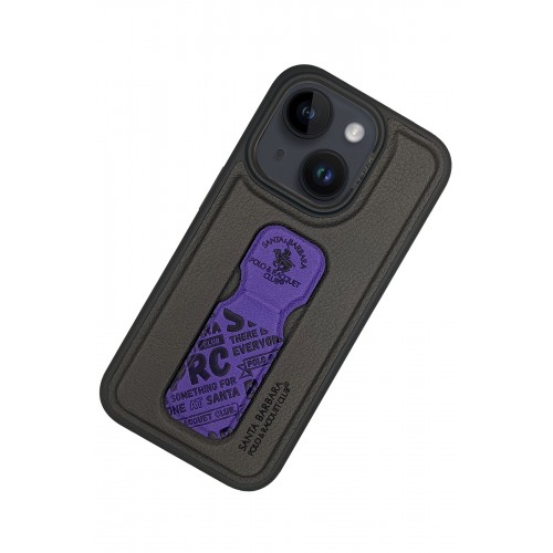 Santa Barbara Polo Racquet Club iPhone 15 Blaise Stand Kapak - Mor Santa Barbara Polo Racquet Club iPhone 15 Blaise Stand Kapak - Mor