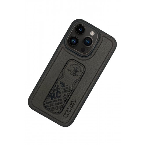 Santa Barbara Polo Racquet Club iPhone 15 Pro Max Blaise Stand Kapak - Gri Santa Barbara Polo Racquet Club iPhone 15 Pro Max Blaise Stand Kapak - Gri
