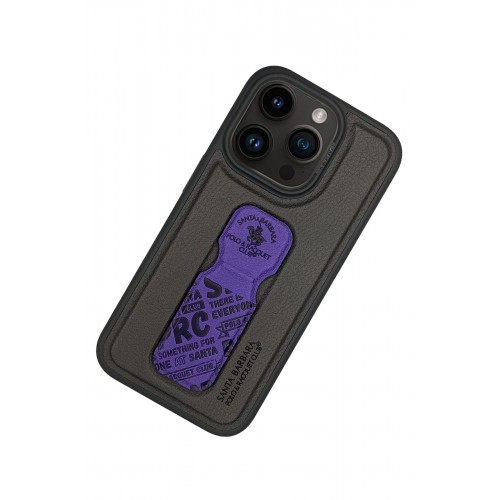 Santa Barbara Polo Racquet Club iPhone 15 Pro Max Blaise Stand Kapak - Mor Santa Barbara Polo Racquet Club iPhone 15 Pro Max Blaise Stand Kapak - Mor