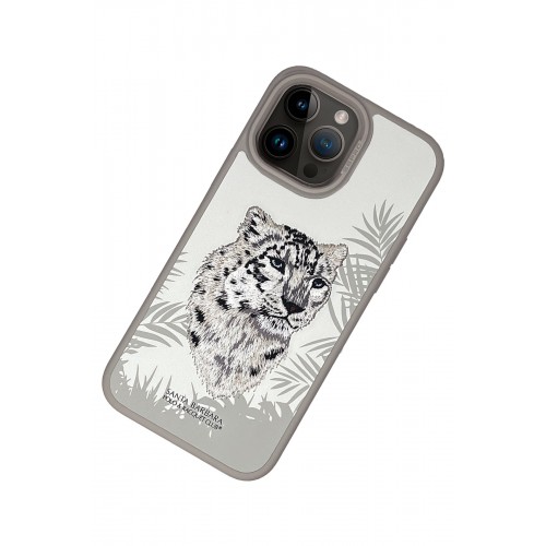Santa Barbara Polo Racquet Club iPhone 15 Pro Savanna Kapak - Snow Leopard Beyaz Santa Barbara Polo Racquet Club iPhone 15 Pro Savanna Kapak - Snow Leopard Beyaz