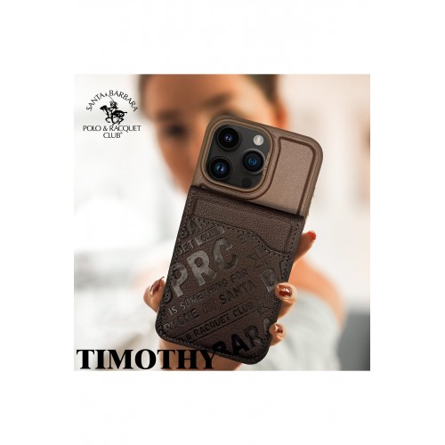 Santa Barbara Polo Racquet Club iPhone 15 Pro Timothy Cüzdanlı Standlı Kapak - Kahverengi Santa Barbara Polo Racquet Club iPhone 15 Pro Timothy Cüzdanlı Standlı Kapak - Kahverengi