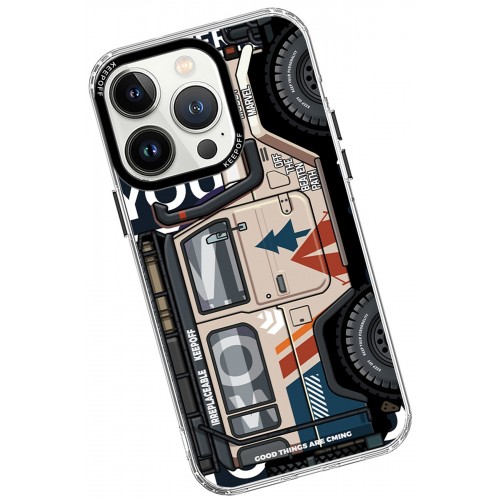 Keep Off iPhone 15 Pro Max Cross Country Travel Magsafe Kapak - Jungle Keep Off iPhone 15 Pro Max Cross Country Travel Magsafe Kapak - Jungle