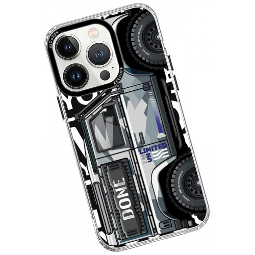 Keep Off iPhone 15 Pro Max Cross Country Travel Magsafe Kapak - Snow Keep Off iPhone 15 Pro Max Cross Country Travel Magsafe Kapak - Snow