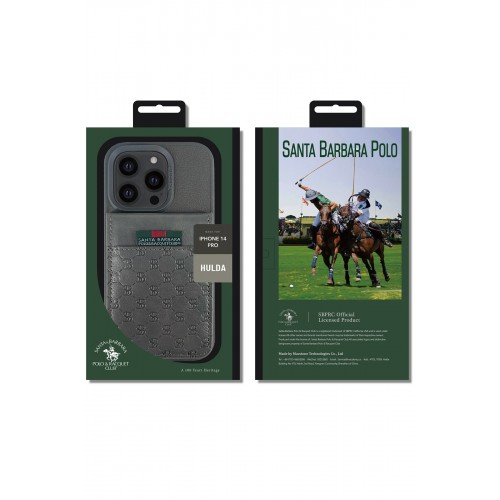 Santa Barbara Polo Racquet Club iPhone 14 Hulda Kartvizitli Kapak - Gri Santa Barbara Polo Racquet Club iPhone 14 Hulda Kartvizitli Kapak - Gri
