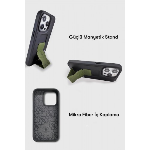 Santa Barbara Polo Racquet Club iPhone 13 Pro Parker Stand Kapak - Mavi Santa Barbara Polo Racquet Club iPhone 13 Pro Parker Stand Kapak - Mavi
