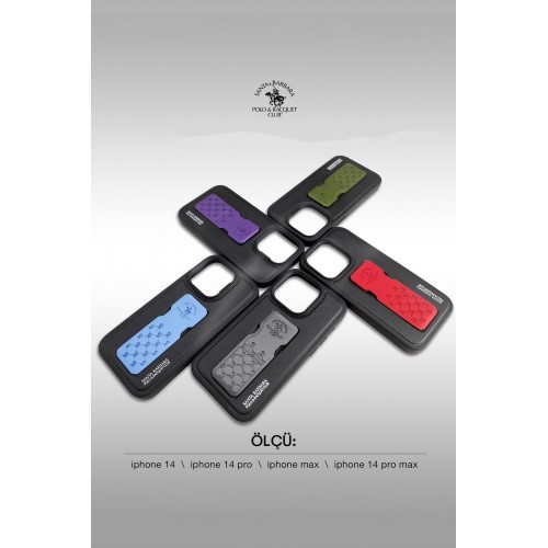 Santa Barbara Polo Racquet Club iPhone 13 Pro Parker Stand Kapak - Mavi Santa Barbara Polo Racquet Club iPhone 13 Pro Parker Stand Kapak - Mavi