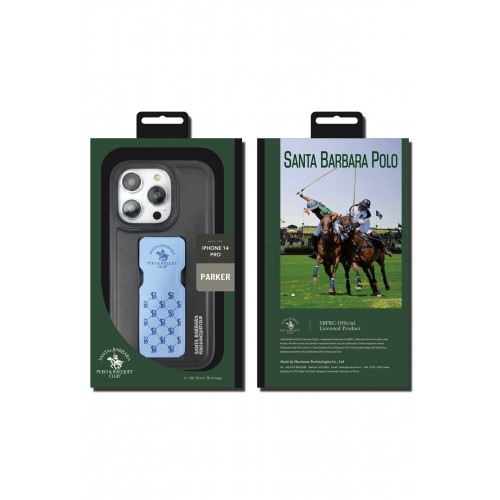 Santa Barbara Polo Racquet Club iPhone 13 Pro Parker Stand Kapak - Mavi Santa Barbara Polo Racquet Club iPhone 13 Pro Parker Stand Kapak - Mavi