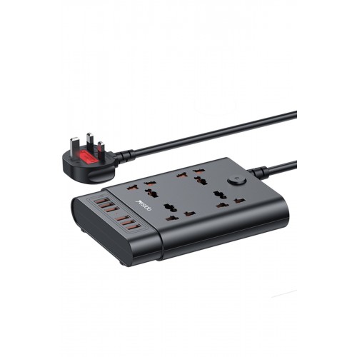 Yesido MC08 10in1 6 Adet Usb ve 4 Adet Priz Dönüştürücü 1.8M - Siyah