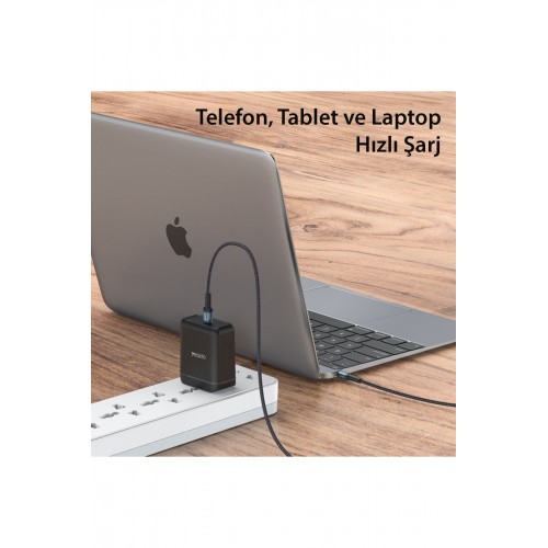 Yesido CA79 2M 60W Hasırlı Type-C to Type-C PD Hızlı Şarj Kablosu - Siyah Yesido CA79 2M 60W Hasırlı Type-C to Type-C PD Hızlı Şarj Kablosu - Siyah