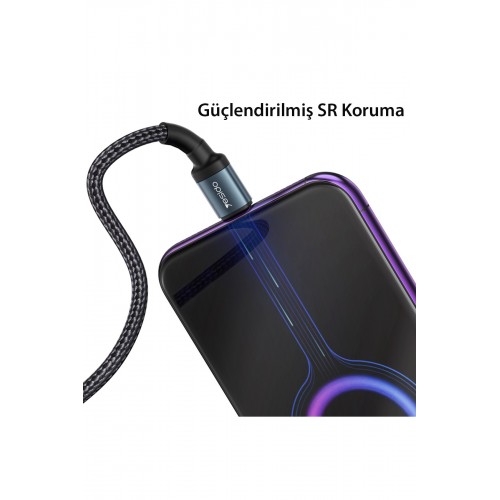Yesido CA79 2M 60W Hasırlı Type-C to Type-C PD Hızlı Şarj Kablosu - Siyah Yesido CA79 2M 60W Hasırlı Type-C to Type-C PD Hızlı Şarj Kablosu - Siyah
