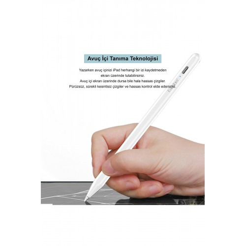Earldom P4 iPad İçin Dokunmatik Stylus Kalem - Beyaz Earldom P4 iPad İçin Dokunmatik Stylus Kalem - Beyaz