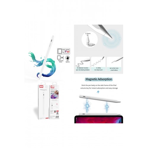 Earldom P4 iPad İçin Dokunmatik Stylus Kalem - Beyaz Earldom P4 iPad İçin Dokunmatik Stylus Kalem - Beyaz