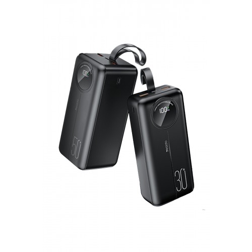 Yesido YP42 30.000 mAh Dijital Göstergeli USB3.0 PD Hızlı Şarj Powerbank - Siyah