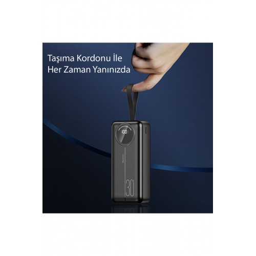 Yesido YP42 30.000 mAh Dijital Göstergeli USB3.0 PD Hızlı Şarj Powerbank - Siyah Yesido YP42 30.000 mAh Dijital Göstergeli USB3.0 PD Hızlı Şarj Powerbank - Siyah