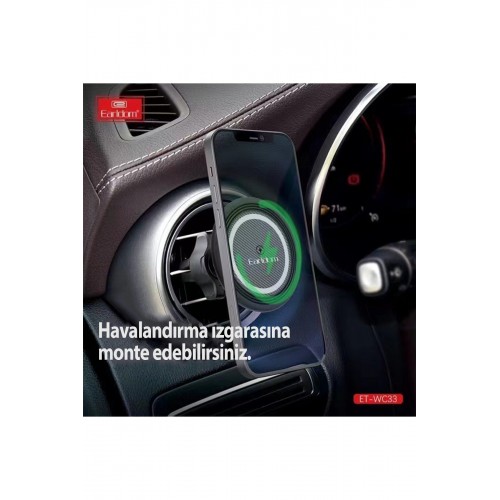 Earldom WC33 Ayarlanabilir Magsafe Araç Tutucu - Siyah Earldom WC33 Ayarlanabilir Magsafe Araç Tutucu - Siyah