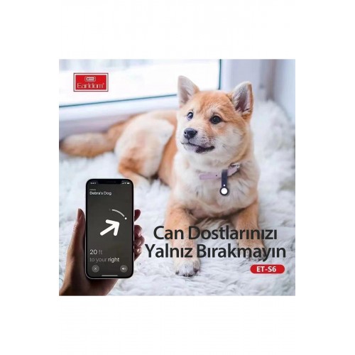 Earldom S6 Kopçalı Silikon Airtag Kılıfı - Beyaz Earldom S6 Kopçalı Silikon Airtag Kılıfı - Beyaz