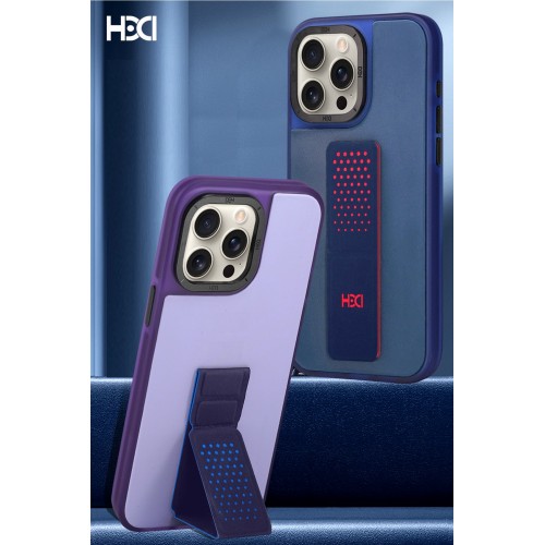 HDD iPhone 15 Pro HBC-239 Colombo Standlı Kapak - Mor HDD iPhone 15 Pro HBC-239 Colombo Standlı Kapak - Mor