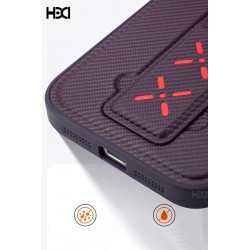 HDD iPhone 15 Pro Max HBC-248 Lima Standlı Kapak - Derin Mor HDD iPhone 15 Pro Max HBC-248 Lima Standlı Kapak - Derin Mor