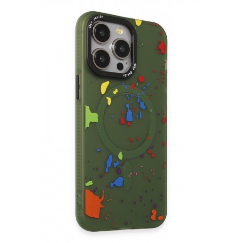 Joko iPhone 14 Pro Colorful Magsafe Kapak - Koyu Yeşil