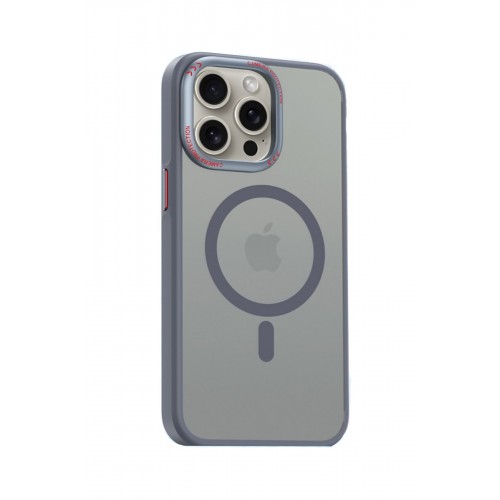 Movenchy iPhone 15 Pro Kılıf Radyant Magsafe Kapak - Titan Gri Movenchy iPhone 15 Pro Kılıf Radyant Magsafe Kapak - Titan Gri
