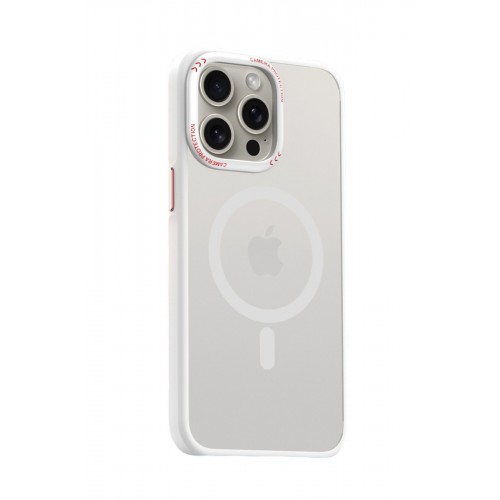 Movenchy iPhone 15 Pro Kılıf Radyant Magsafe Kapak - Beyaz Movenchy iPhone 15 Pro Kılıf Radyant Magsafe Kapak - Beyaz