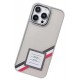 Movenchy iPhone 15 Pro Terra Desenli Kapak - Gri - 1