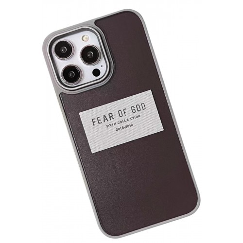 Movenchy iPhone 15 Pro Max Terra Desenli Kapak - Gri - 2 Movenchy iPhone 15 Pro Max Terra Desenli Kapak - Gri - 2