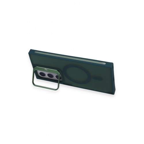 Joko Samsung Galaxy S24 Ultra Flet Lens Magsafe Kapak - Koyu Yeşil Joko Samsung Galaxy S24 Ultra Flet Lens Magsafe Kapak - Koyu Yeşil