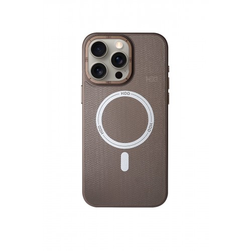 HDD iPhone 15 Pro Kılıf HBC-157 Granada Magneticsafe Kapak - Gri HDD iPhone 15 Pro Kılıf HBC-157 Granada Magneticsafe Kapak - Gri