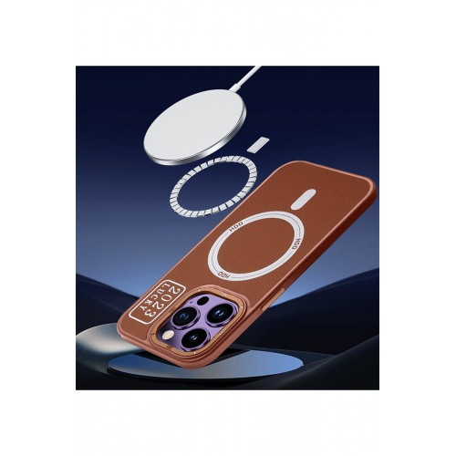HDD iPhone 15 Pro Kılıf HBC-157 Granada Magneticsafe Kapak - Gri HDD iPhone 15 Pro Kılıf HBC-157 Granada Magneticsafe Kapak - Gri