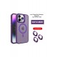Joko iPhone 15 Pro Kılıf Flet Lens Magsafe Kapak - Derin Mor Joko iPhone 15 Pro Kılıf Flet Lens Magsafe Kapak - Derin Mor