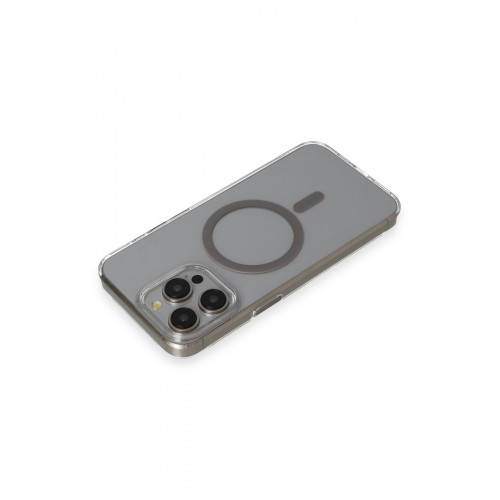 Joko iPhone 15 Pro Max Bubble Magsafe Kapak - Titan Gri Joko iPhone 15 Pro Max Bubble Magsafe Kapak - Titan Gri