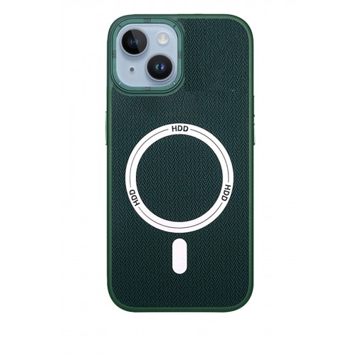 HDD iPhone 15 Kılıf HBC-157 Granada Magneticsafe Kapak - Koyu Yeşil HDD iPhone 15 Kılıf HBC-157 Granada Magneticsafe Kapak - Koyu Yeşil