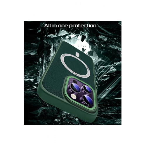HDD iPhone 15 Kılıf HBC-157 Granada Magneticsafe Kapak - Koyu Yeşil HDD iPhone 15 Kılıf HBC-157 Granada Magneticsafe Kapak - Koyu Yeşil