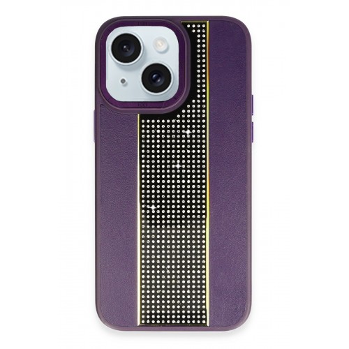 HDD iPhone 15 Kılıf HBC-160 Almera Taşlı Kapak - Derin Mor HDD iPhone 15 Kılıf HBC-160 Almera Taşlı Kapak - Derin Mor
