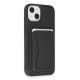 HDD iPhone 15 Kılıf HD Deri Luxury Magnet Kartvizitli Kapak - Siyah HDD iPhone 15 Kılıf HD Deri Luxury Magnet Kartvizitli Kapak - Siyah