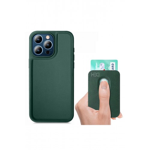 HDD iPhone 15 Pro Max Kılıf HD Deri Luxury Magnet Kartvizitli Kapak - Koyu Yeşil HDD iPhone 15 Pro Max Kılıf HD Deri Luxury Magnet Kartvizitli Kapak - Koyu Yeşil