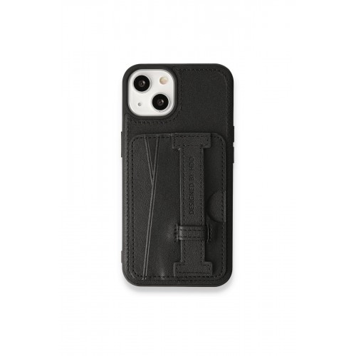 HDD iPhone 15 Kılıf HD Deri Kartvizitli Kapak - Siyah HDD iPhone 15 Kılıf HD Deri Kartvizitli Kapak - Siyah