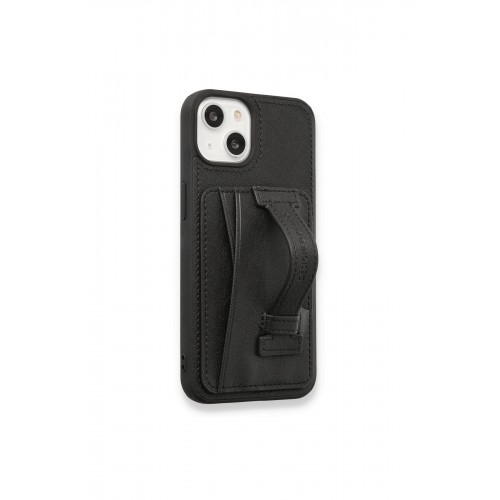HDD iPhone 15 Kılıf HD Deri Kartvizitli Kapak - Siyah HDD iPhone 15 Kılıf HD Deri Kartvizitli Kapak - Siyah