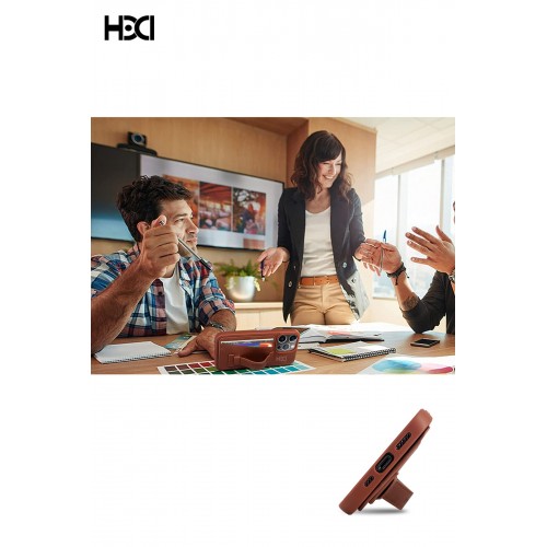 HDD iPhone 15 Pro Kılıf HD Deri Kartvizitli Kapak - Siyah HDD iPhone 15 Pro Kılıf HD Deri Kartvizitli Kapak - Siyah